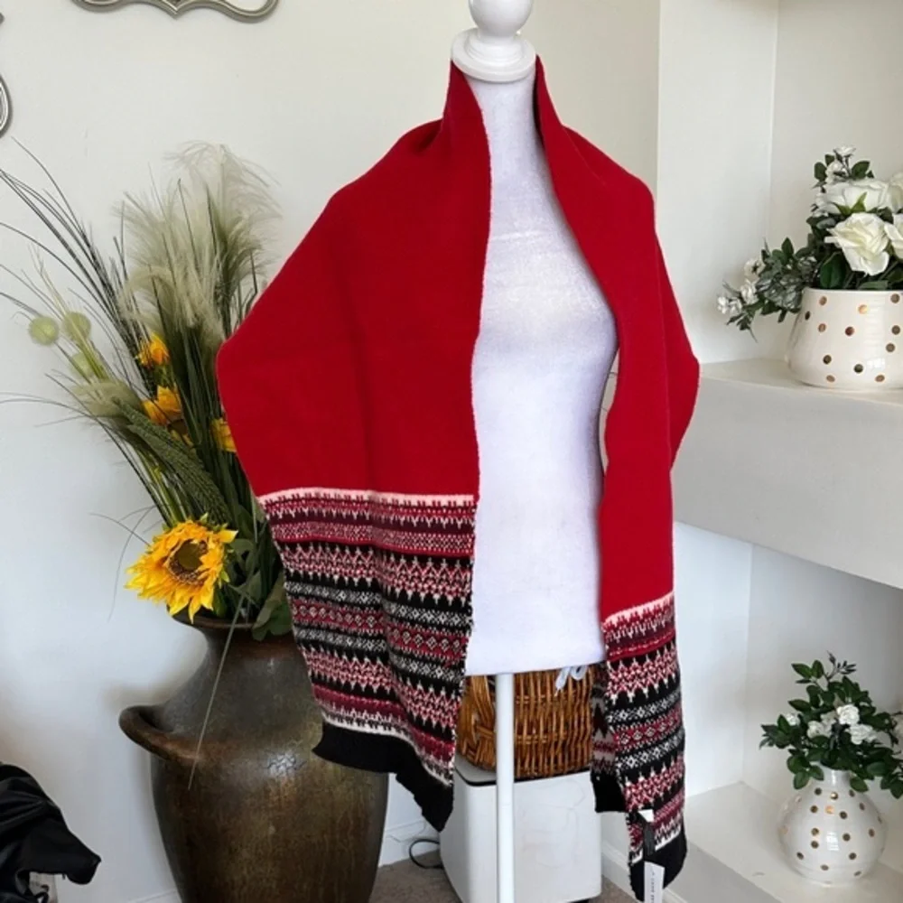 Lane Bryant Red and Black Knit Accessory